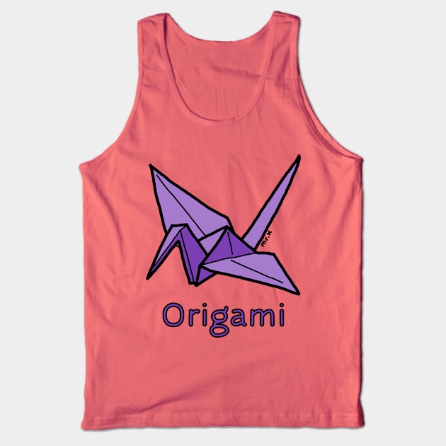 Origami Crane Japanese design in color Tank Top by MrK Shirts